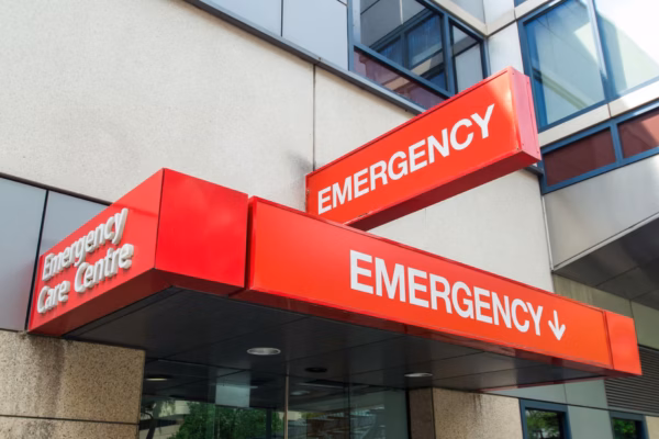 Hospital emergency room entrance