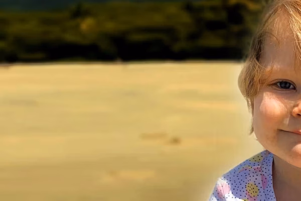 Small girl on beach